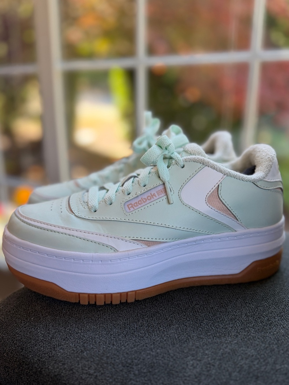 Reebok Club C Extra Platform Sneakers Girls 5Y Mint